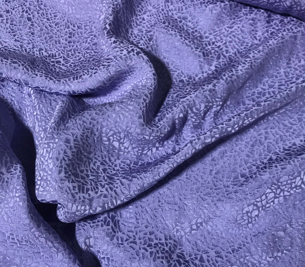 Lavender Purple Pebbles - Hand Dyed Silk Jacquard