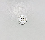 4 Hole White Natural Pearl Button - Dill Buttons Brand (4 Sizes to Choose From)