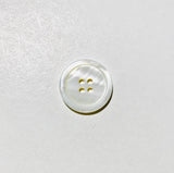 4 Hole White Natural Pearl Button - Dill Buttons Brand (4 Sizes to Choose From)