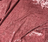 Dusty Rose - Stretch Polyester Crushed Velvet Fabric