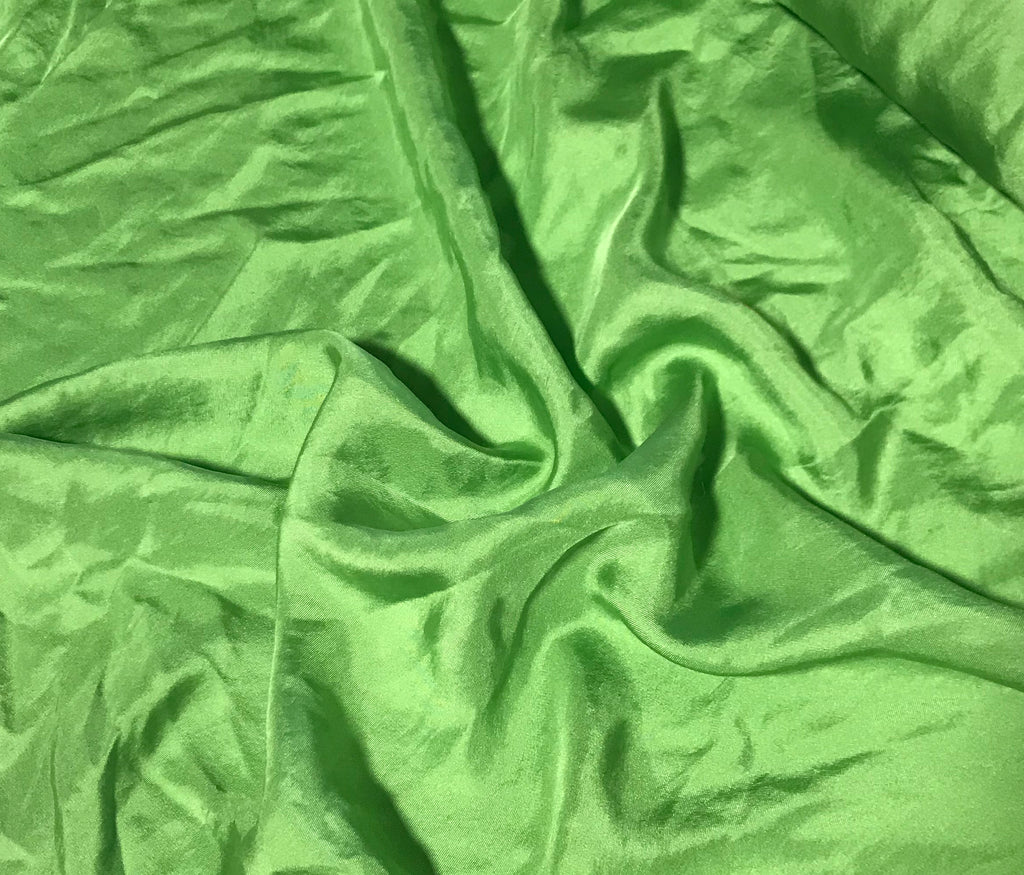 Apple Green - Hand Dyed Silk Twill