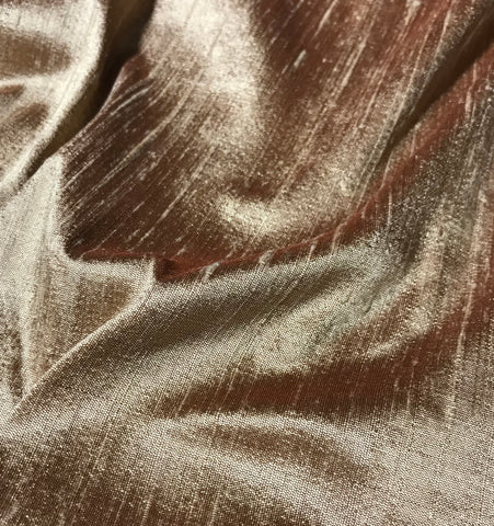 Rust Gold - Silk Dupioni Fabric