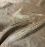 Taupe Stripe - Faux Silk Taffeta Fabric