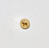 Deer Wood Button - Dill Buttons Brand (3 Sizes to Choose)