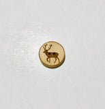 Deer Wood Button - Dill Buttons Brand (3 Sizes to Choose)