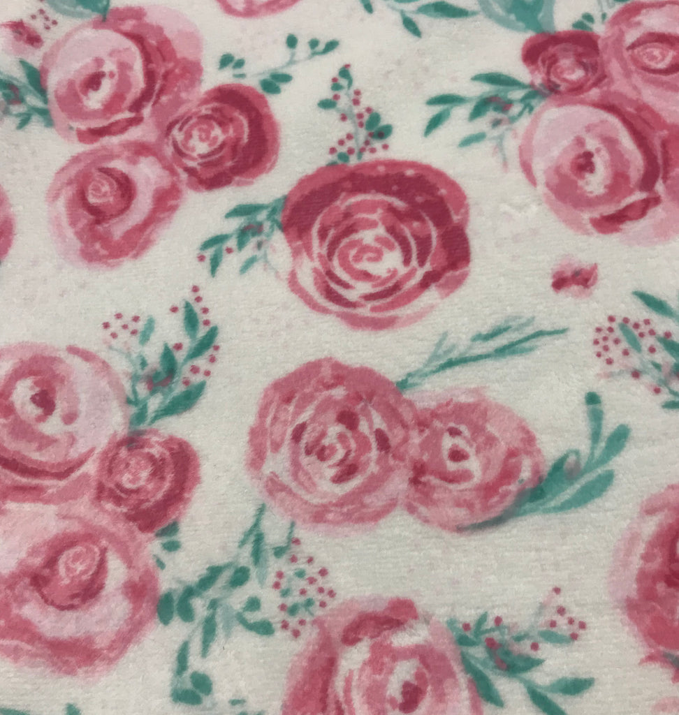 Blush Pink Rose - Shannon Cuddle Minky Fabric