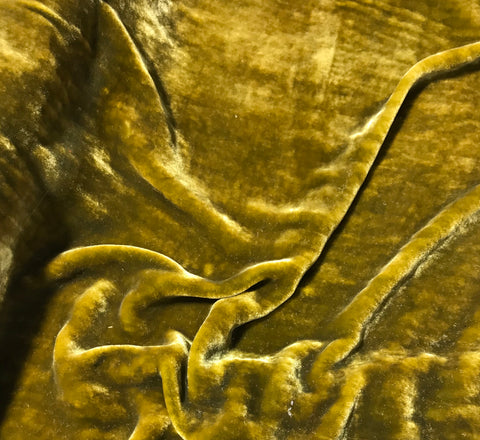 Golden Chartreuse - Hand Dyed Very Plush Silk Velvet