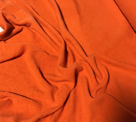 Golden Orange - Hand Dyed Squares Weave Silk Noil
