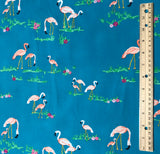 Flamingo Field Marina - Art Gallery Cotton Fabric