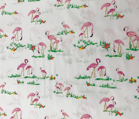 Flamingo Field Pearl - Art Gallery Cotton Fabric