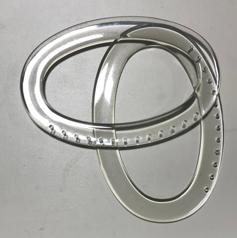 Clear Lucite Oval Purse Handles