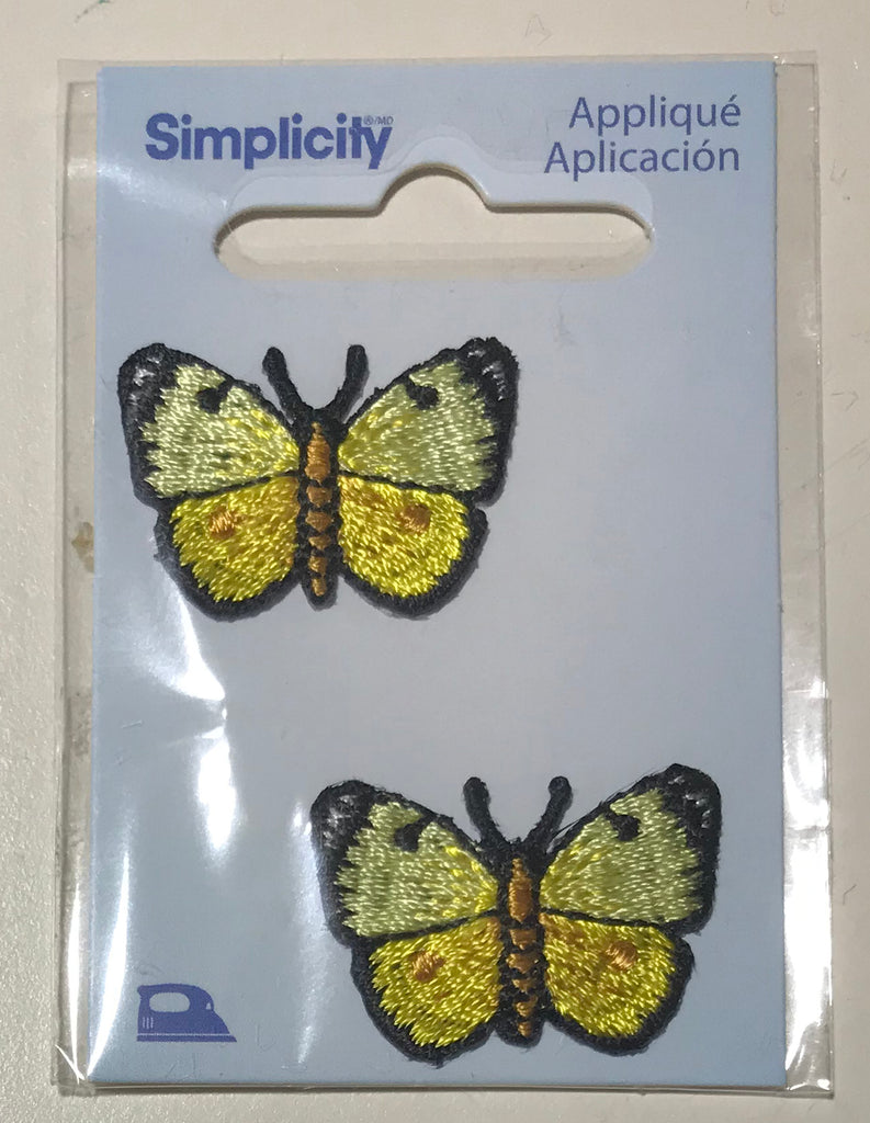 Pair of Yellow Butterflies - Iron-On Applique by Simplicity