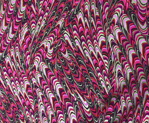 Butterfly Jewel Marbelized Metallic Wings Persimon/Berry - Kanvas Studio Cotton Fabric