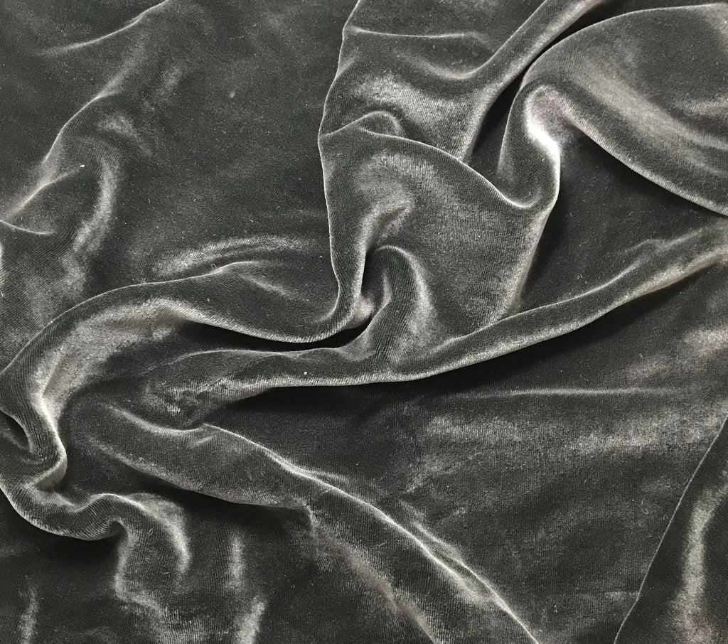 Hand Painted Silk Velvet Fabric - Silver on Mallard Green 1/4 Yard x 4 –  Prism Fabrics & Crafts