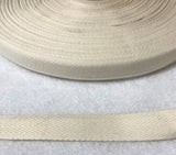 Cotton Twill Tape 9/16" / 14mm width - Made in France (9 Colors to choose from)