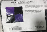 Purple Curly Fur Patchwork Pillow Ready to Sew Kit