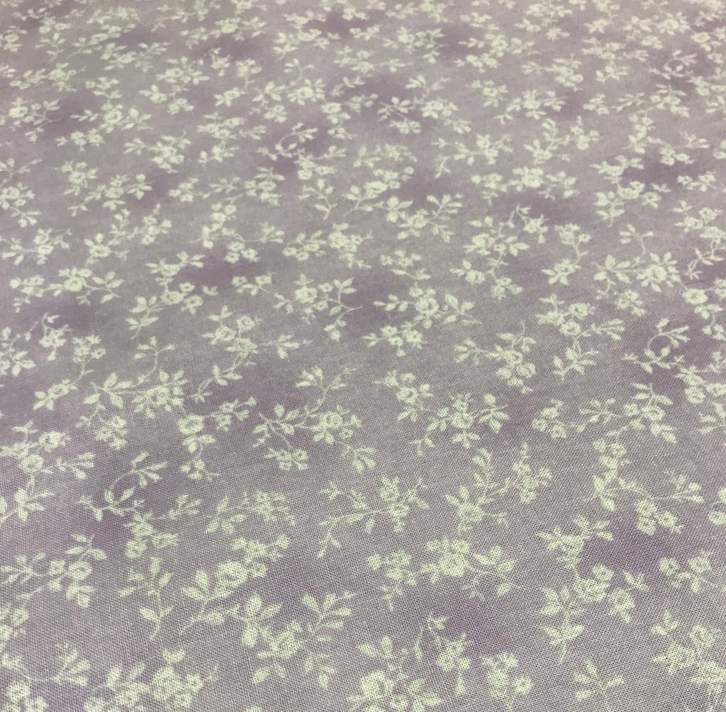 Flower Fields Japan White Flowers on Lavender - Lecien Cotton Fabric