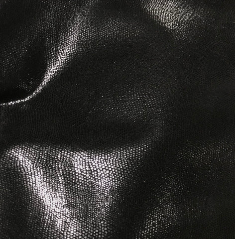 Black Snakeskin - Cow Hide Leather