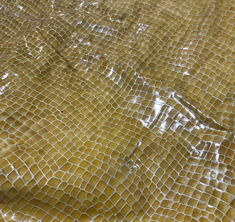 Golden Yellow Gator - Cow Hide Leather