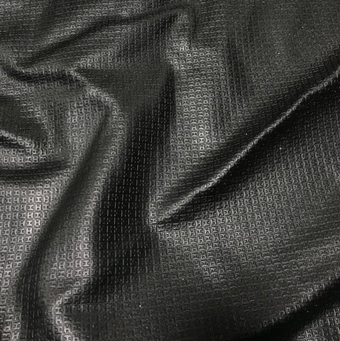 Black Geometric - Cow Hide Leather