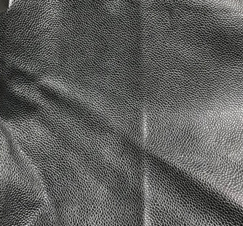 Black & Gray Pebbles - Cow Hide Leather