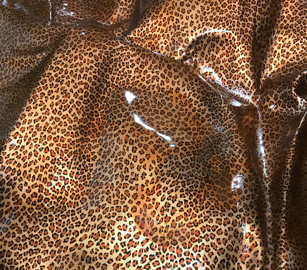 Cheetah Spots - Patent Cow Hide Leather