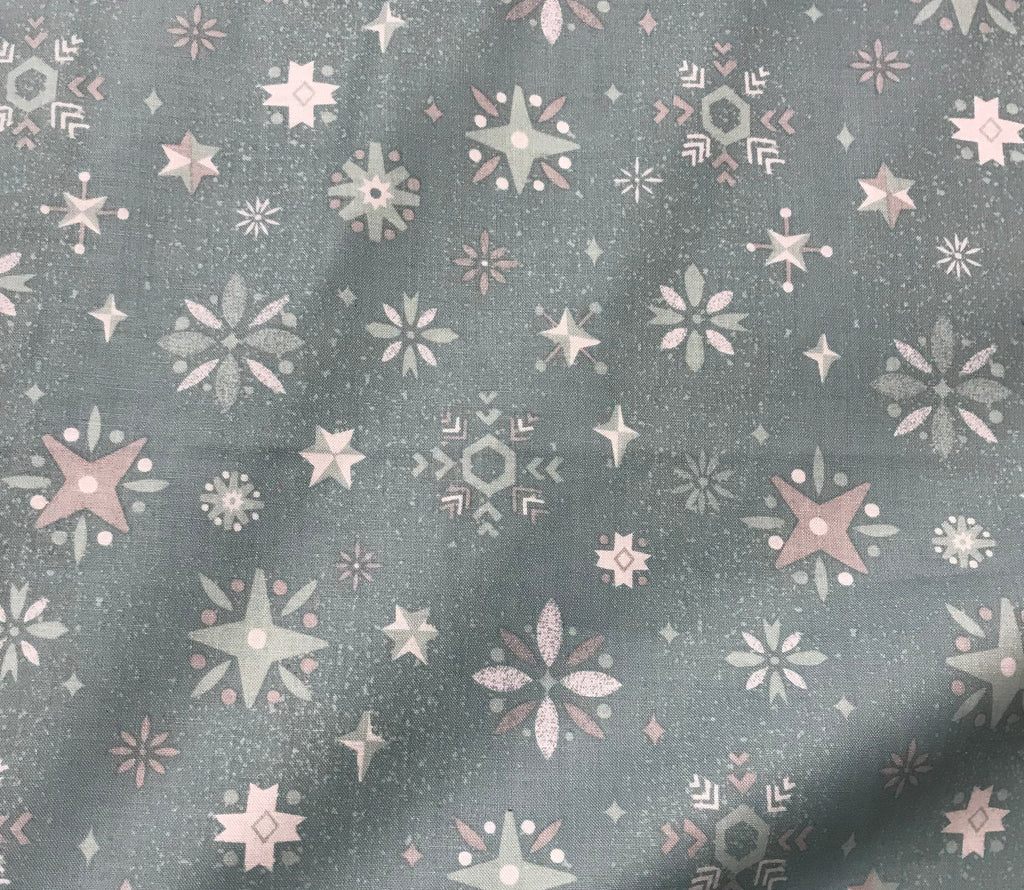 Way Up North Snowflake Blue - Riley Blake Cotton Fabric
