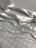 White Double Sided Satin Ribbon - Made in France (7 Widths to choose from)