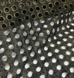 Black & Gold Polka Dots Schiffli Lace Fabric