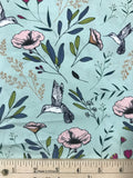 Magic Fauna Mirage Mint - Mystical Land - Art Gallery Premium Cotton Fabric
