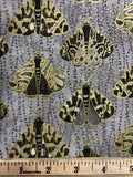 Fantasia - Dark Gray Multi Moths - Northcott Cotton Fabric