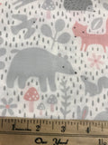 Hello Little One - White Pink Imported - Northcott Cotton Fabric