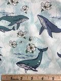 Underwater Solar/Whales & Flowers - Enchanted Voyage - Art Gallery Premium Cotton Fabric