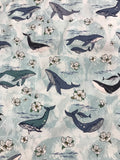 Underwater Solar/Whales & Flowers - Enchanted Voyage - Art Gallery Premium Cotton Fabric