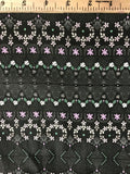 Little Details Flower Pattern Black - Bear Hug - Camelot Cotton Fabric