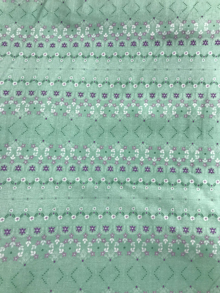 Little Details Flower Pattern Green - Bear Hug - Camelot Cotton Fabric