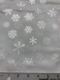 Magical Moments - Metallic White Snowflakes - Stof Cotton Fabrics
