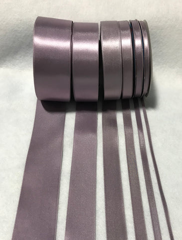Dusty Lavender Double Sided Satin Ribbon - Made in France (7 Widths to choose from)