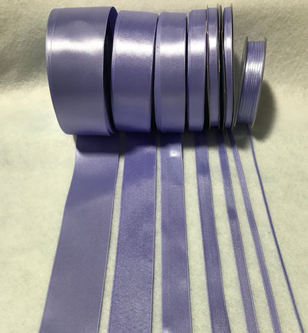 Periwinkle Double Sided Satin Ribbon - Made in France (7 Widths to choose from)