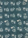Flower Beetles Teal Blue - Merriweather - Art Gallery Fabrics - Premium Cotton Fabric