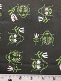 Flower Beetles Green/Black - Merriweather - Art Gallery Fabrics - Premium Cotton Fabric