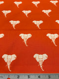 Mara - Elephants on Orange - Art Gallery Fabrics - Premium Cotton Fabric