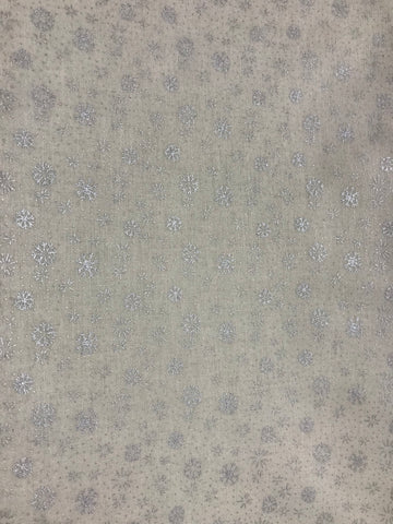 Frosty Snowflakes Cream Season's Greetings Collection - Liberty of London Cotton Fabric