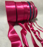 Fuchsia Double Sided Satin Ribbon - Made in France (7 Widths to choose from)