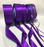 Royal Purple Double Sided Satin Ribbon - Made in France (7 Widths to choose from)