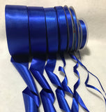 Royal Blue Double Sided Satin Ribbon - Made in France (7 Widths to choose from)