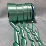 Mint Green Double Sided Satin Ribbon - Made in France (6 Widths to choose from)
