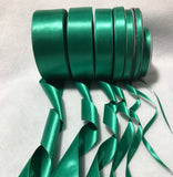 Jade Green Double Sided Satin Ribbon - Made in France (7 Widths to choose from)