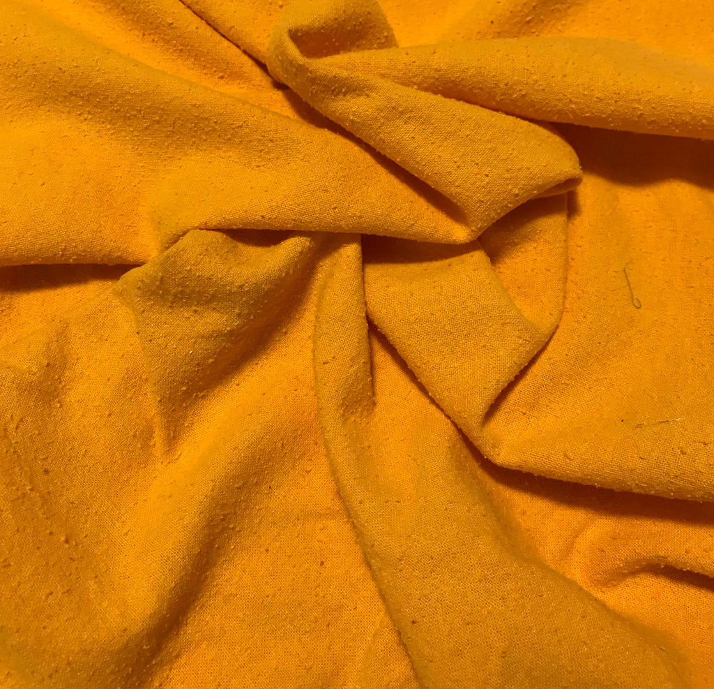 Sunshine Orange - Hand Dyed Silk Noil