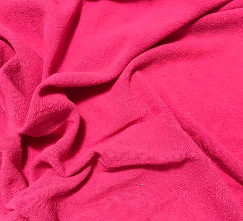 Fuchsia Pink - Hand Dyed Poplin Gauze Silk Noil